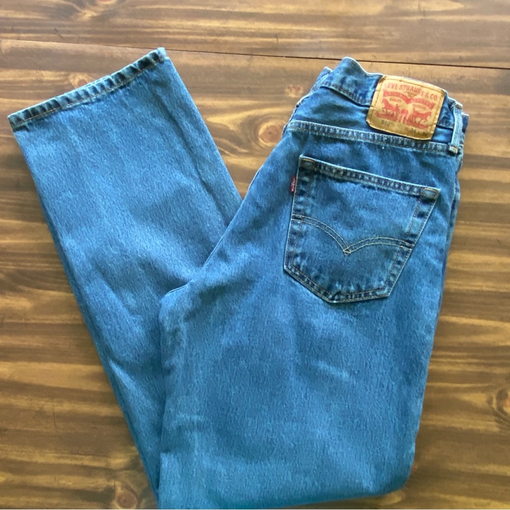 Vintage Levi's 550 Relaxed Fit Jeans Men's Size 34x34 Fits (34x33) Blue Denim